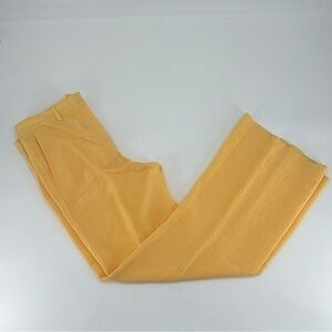 UEC Max Mara Sportmax yellow wide leg trousers size 4 high rise